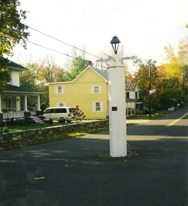The white post in White Post, Virginia, October 2002.